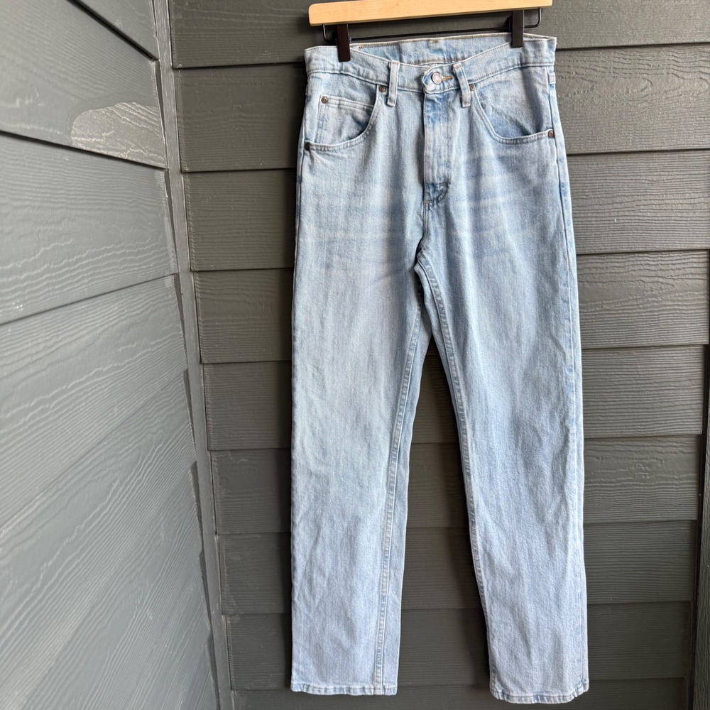 Wrangler Light Wash Straight Leg Jeans Men's 29x32 Cotton Stretch Denim